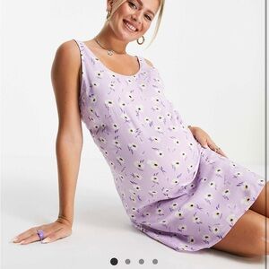 Pieces Maternity Purple Tank Dress